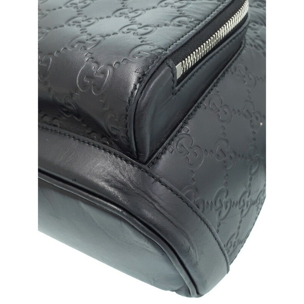 Gucci ssima Signature Backpack Black Leather - Picture 4 of 9